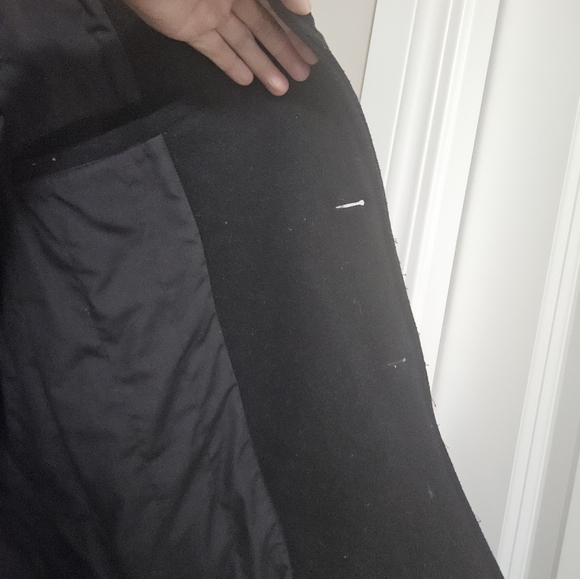 KENNETH COLE MENS M Black Overcoat wool - Picture 5 of 6